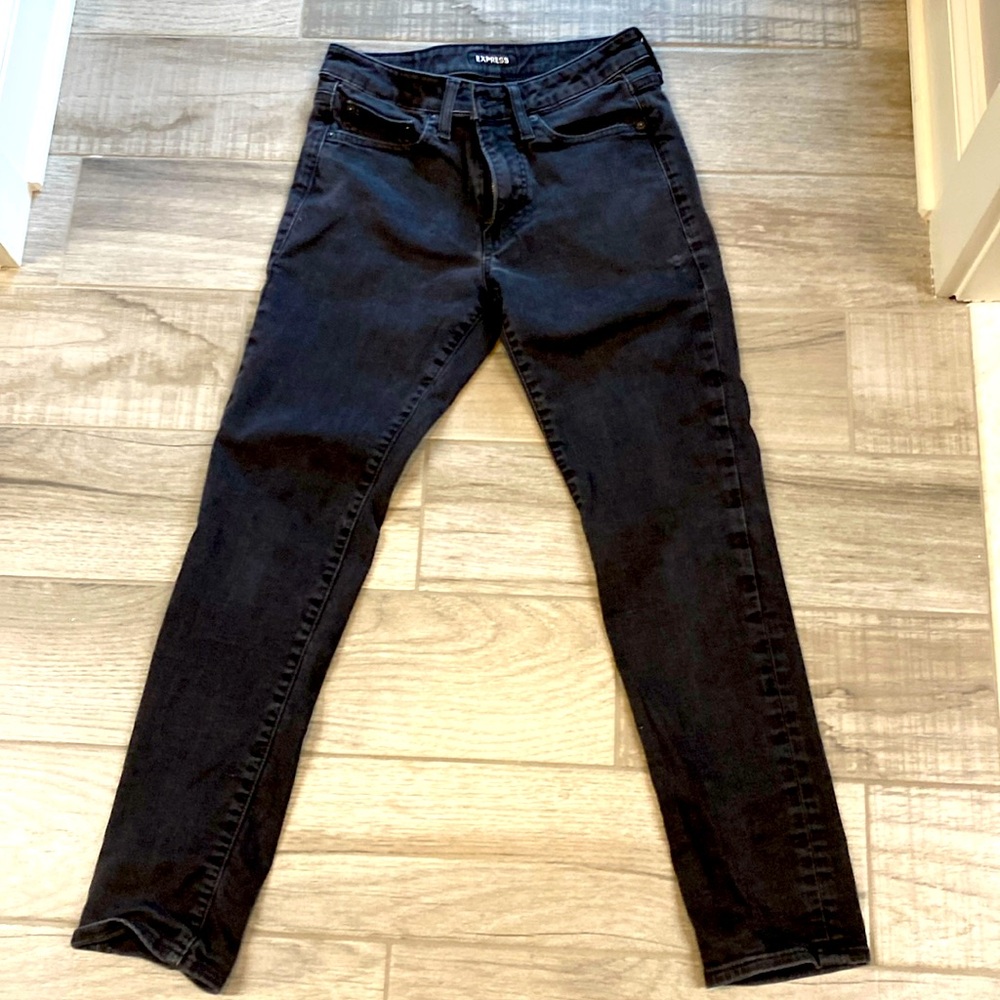 Express stretch denim jeans in black
